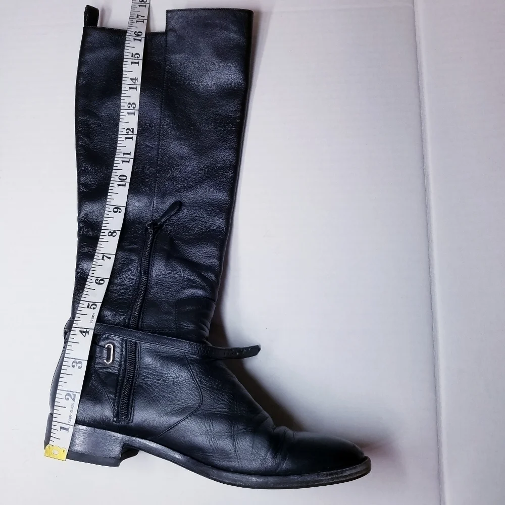 Balenciaga | Leather Knee‎ High Riding Boots size 39 , Black